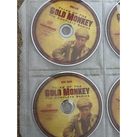 Tales of the Gold Monkey: The Complete Series 1982, 6-DVD set Discs Only No Case - Picture 4 of 5